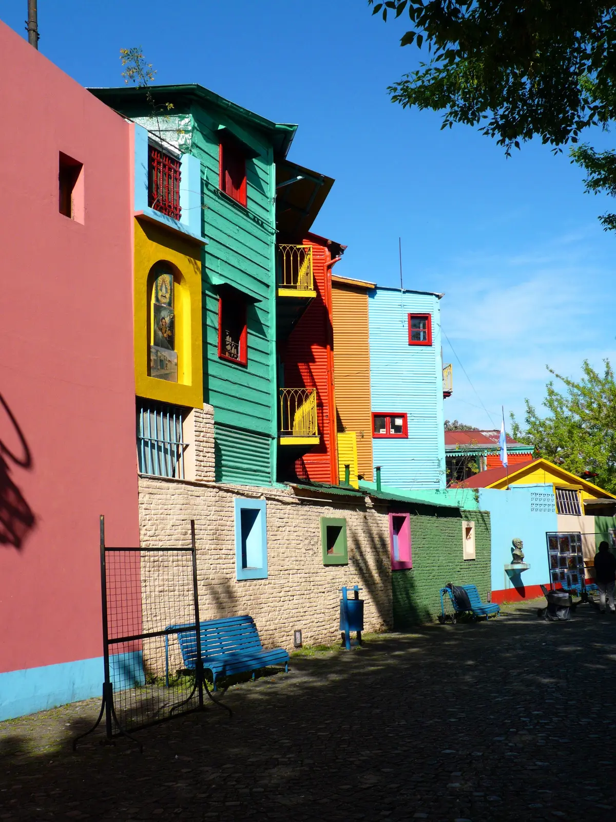 Fachadas de chapas coloridas no Caminito, Buenos Aires